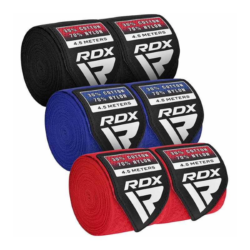 RDX Sports RB 4.5m Hand Wraps for Boxing Multicoloured Set (3 Pairs)